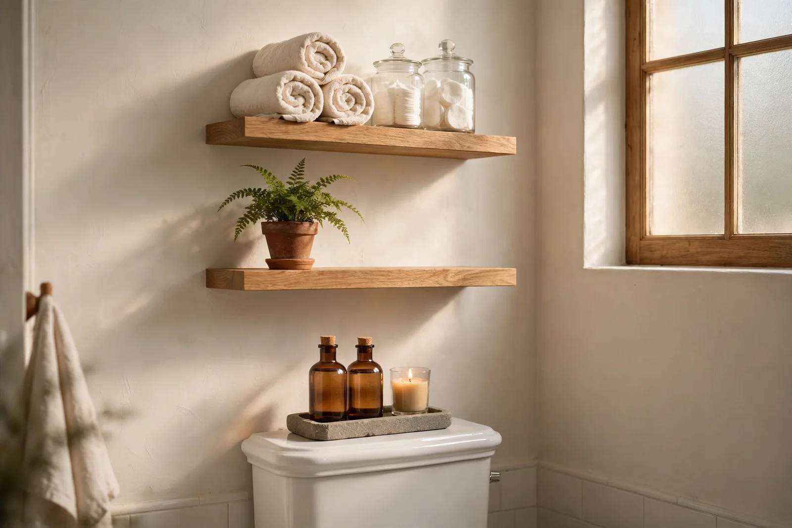 Lead image for 22 Bathroom Shelf Decor Ideas That Turn Storage Into a Small Moment of Beauty