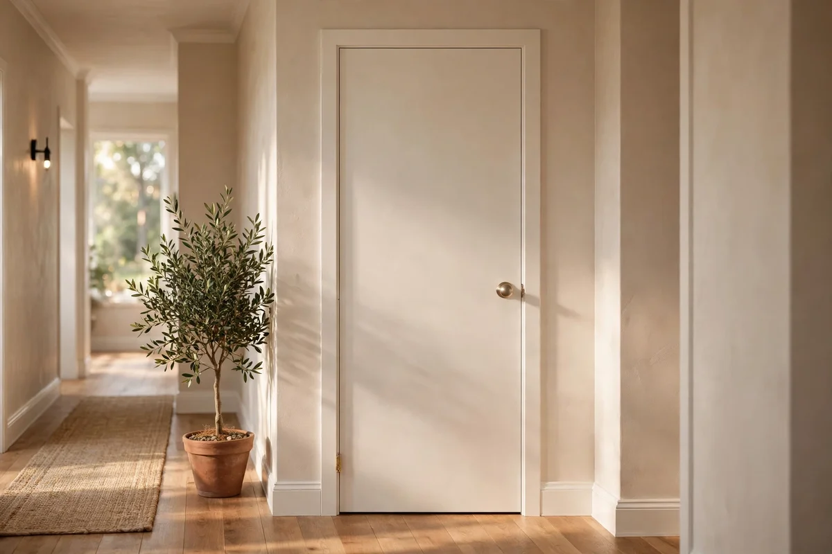 Paint Flat Interior Doors in Warm White With Proper Preparation