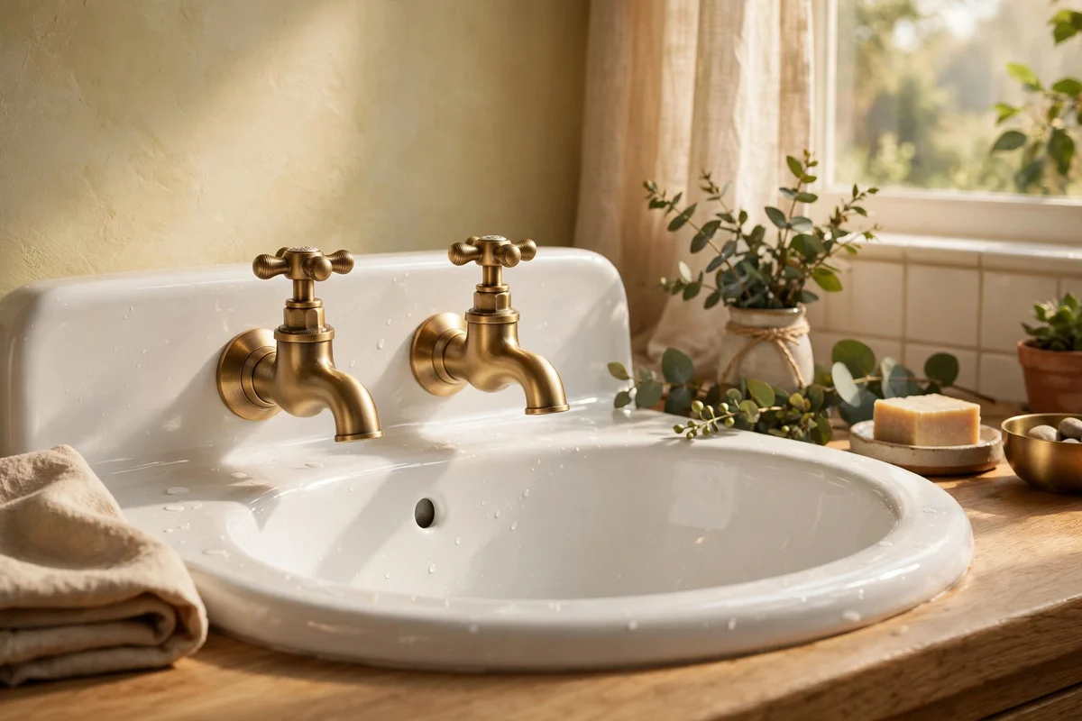 Swap Basic Basin Taps for Classic Crosshead Taps