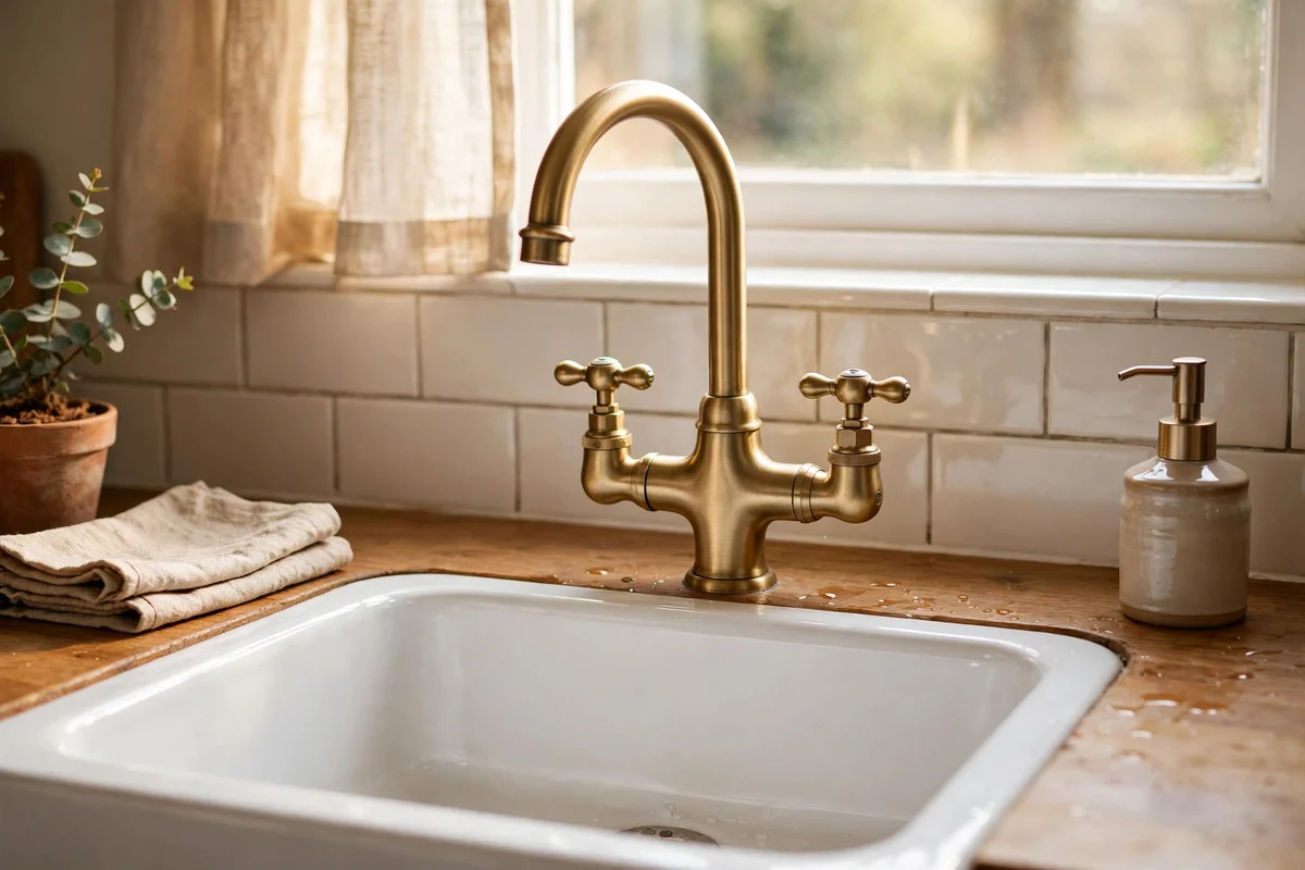 Fit a Traditional Swan-Neck Tap on the Kitchen Sink
