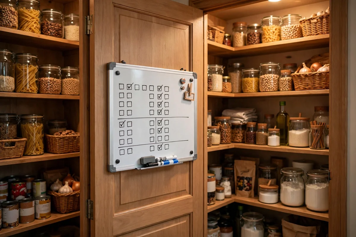 Inventory list in closet pantry