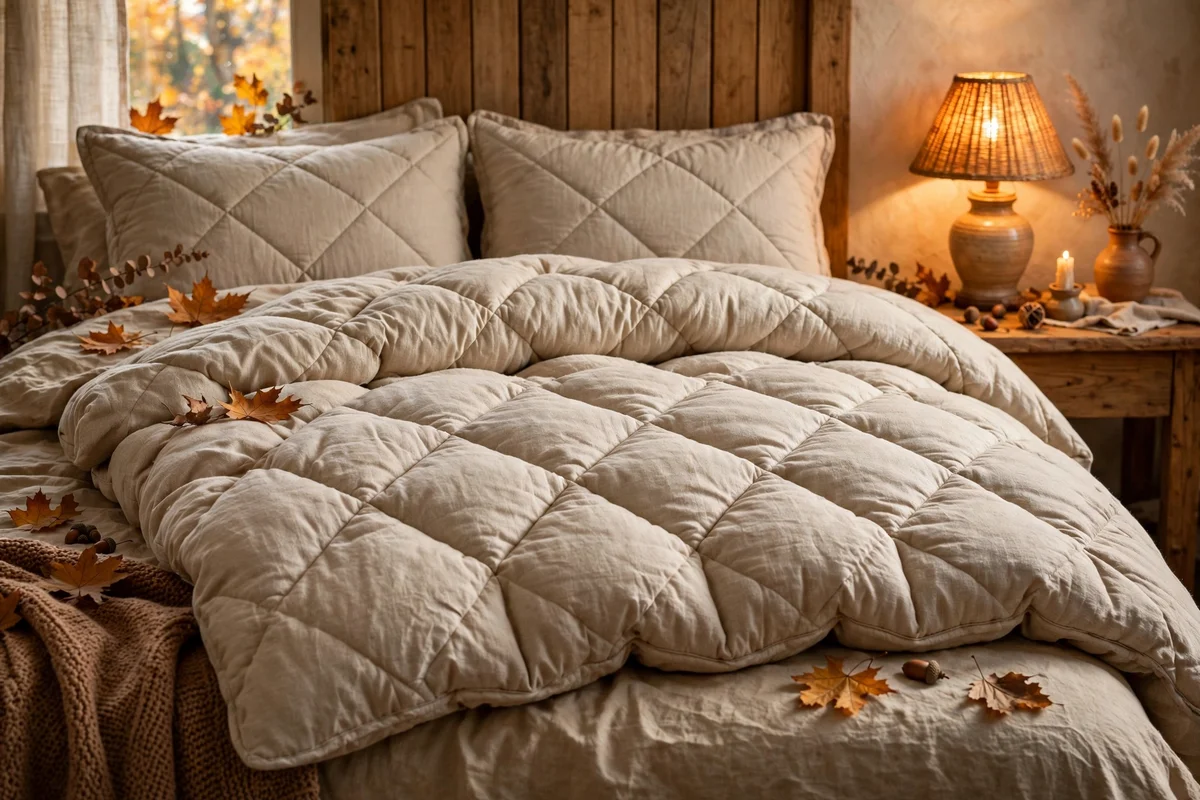 Wool duvet for steady autumn warmth
