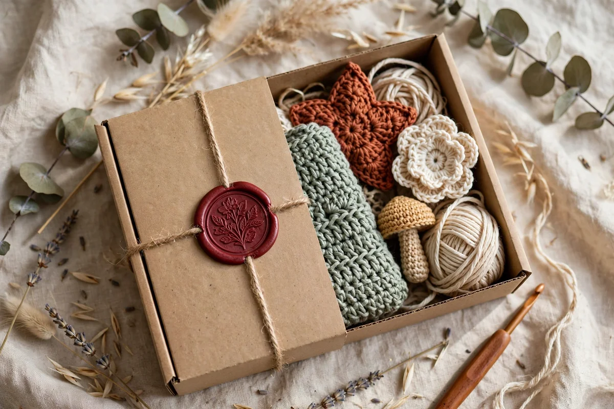 Personal touches on crochet packaging