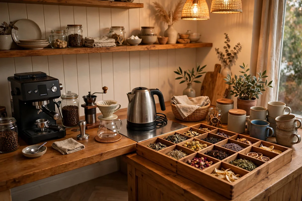 Tea and coffee combo bar