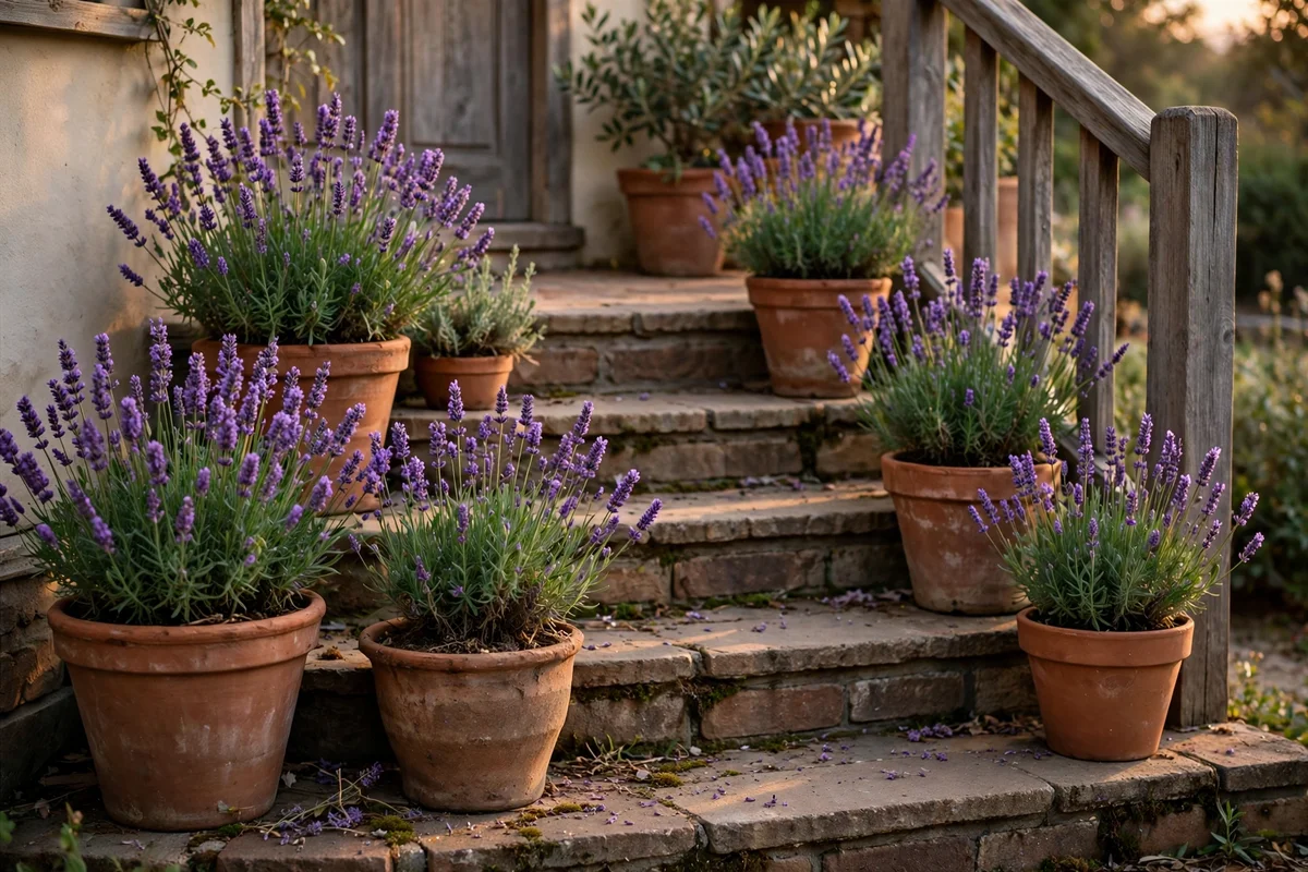 Illustration for Line the Porch Steps With Flowering Lavender Pots