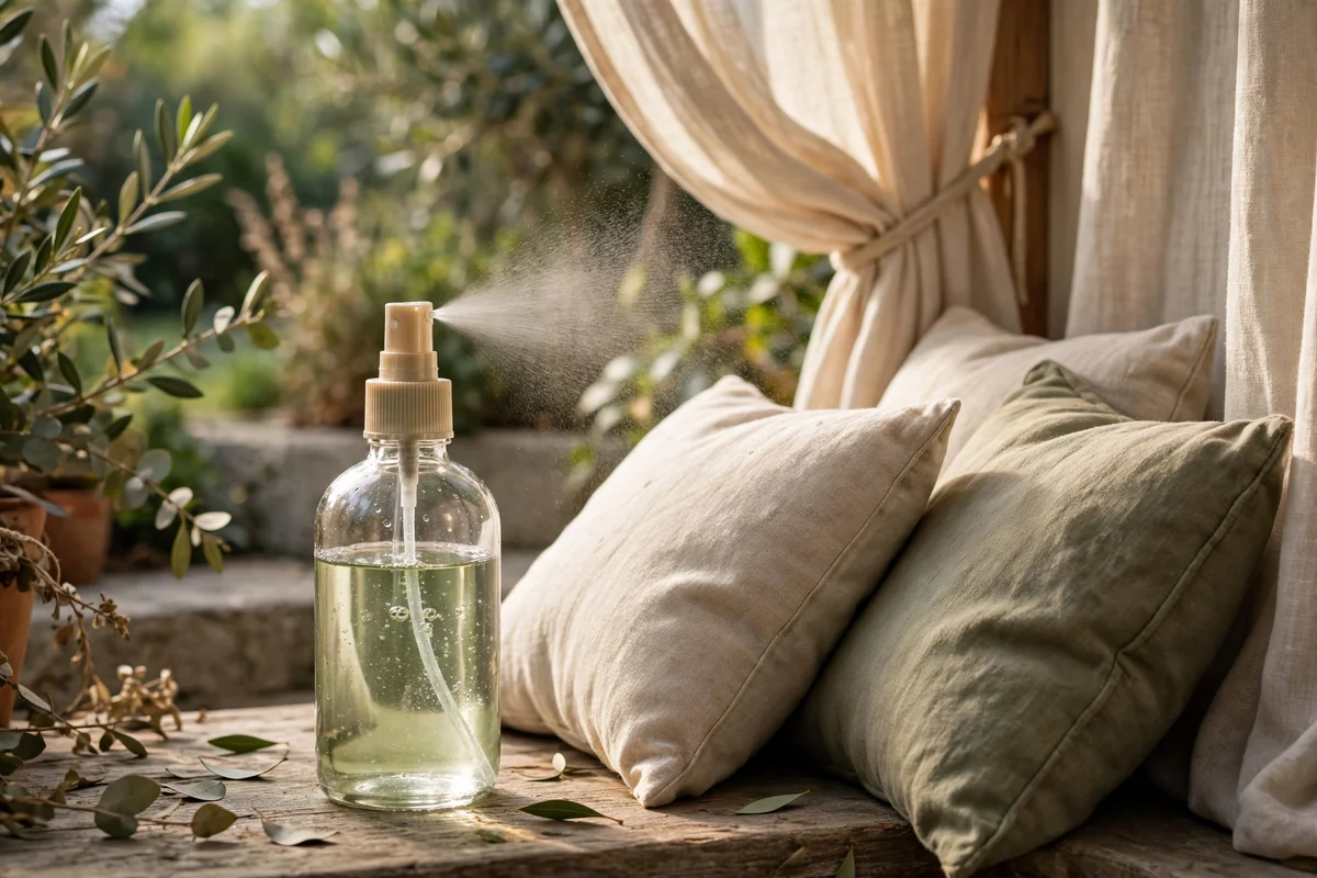 Illustration for Mist Cushions and Curtains With a Natural Plant-Based Spray