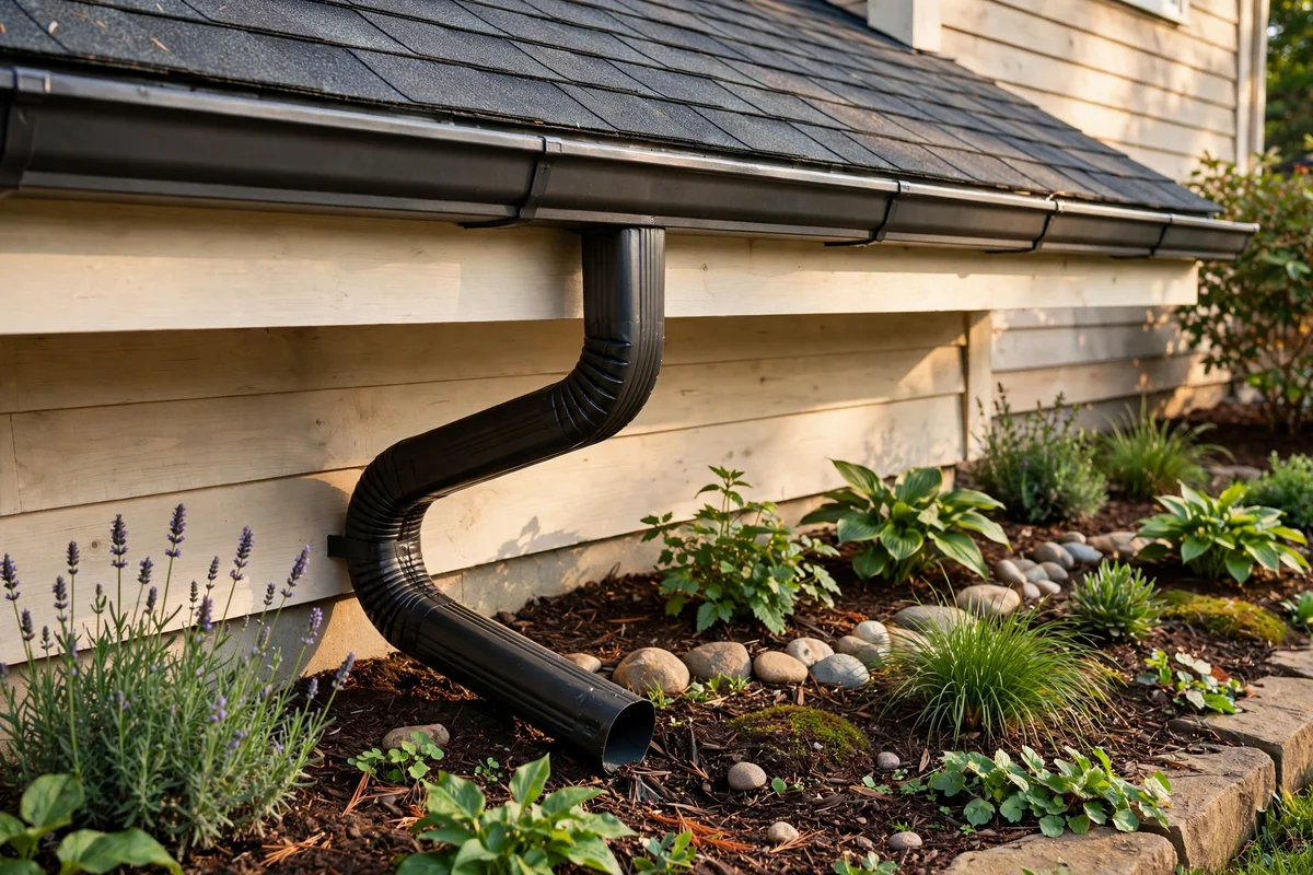 Illustration for Clean Gutters and Extend Downspouts Away From the Porch