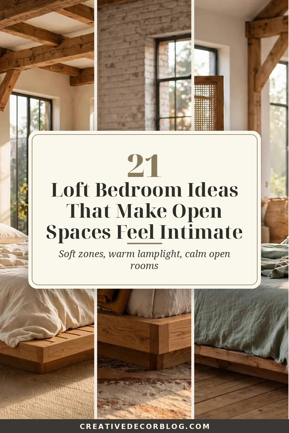 Pinterest pin for 21 Loft Bedroom Ideas That Make Open Spaces Feel Intimate