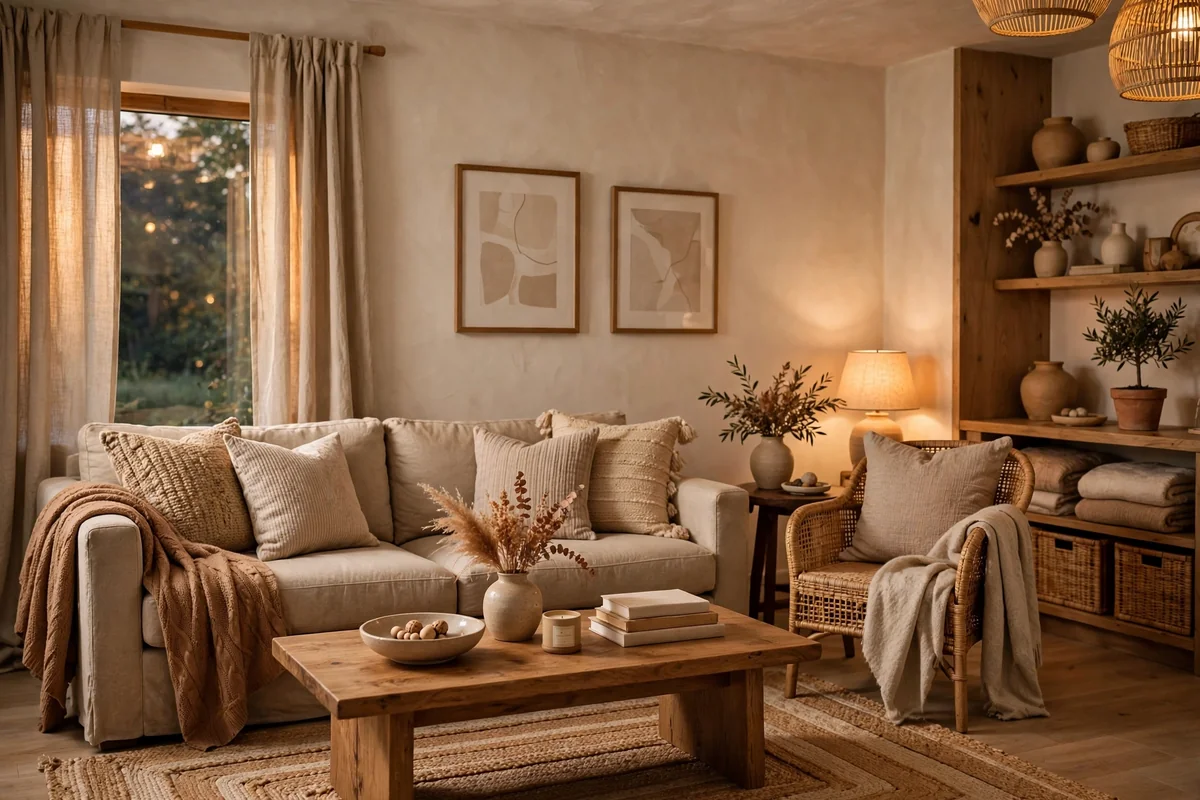 Coordinated color palette in elegant home