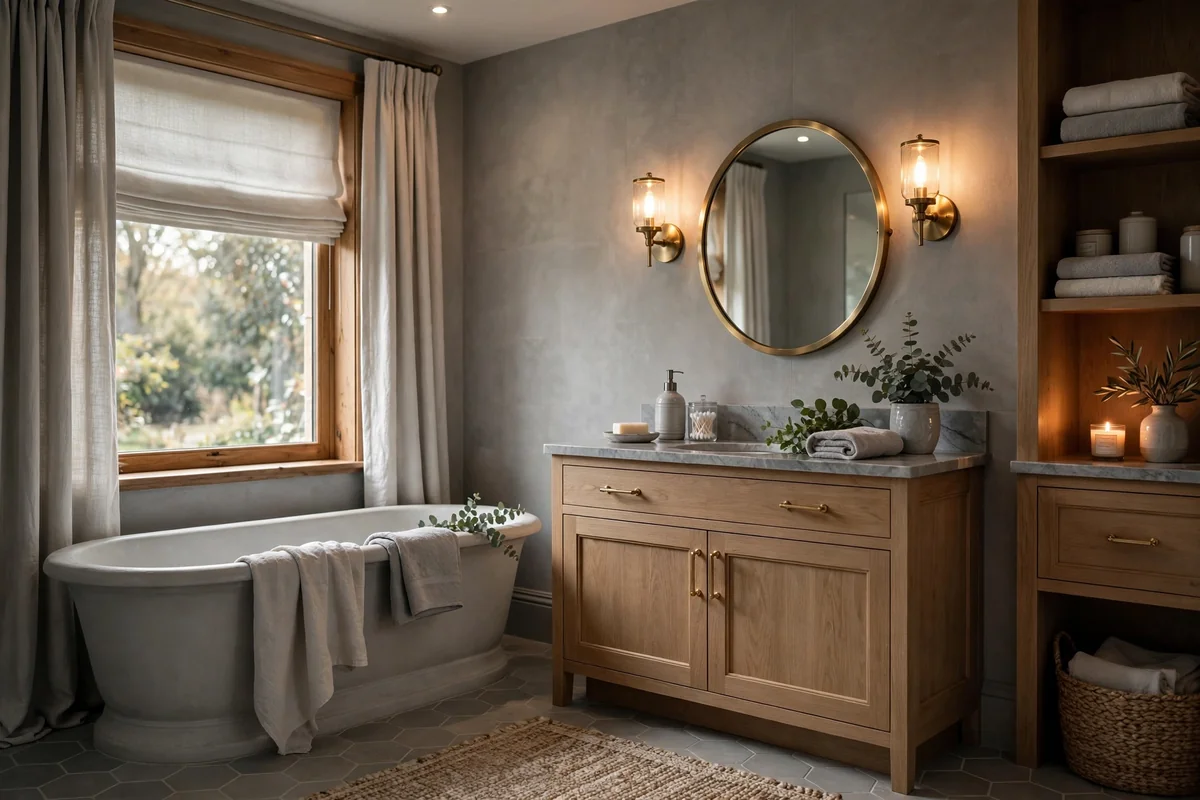 Timeless grey bathroom