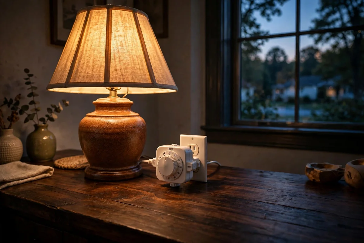 Set Table Lamps on a Timer for Dusk Ready Glow