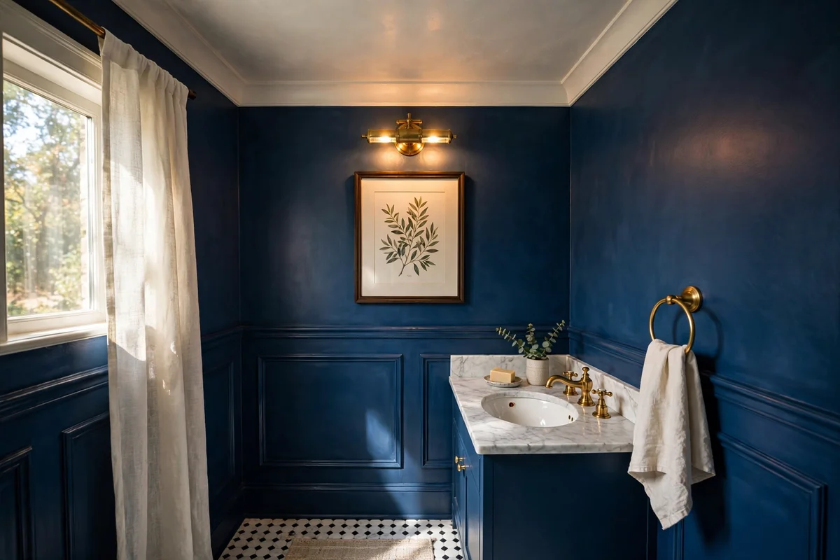 Wash the Walls in Deep Inky Blue for Calm Depth