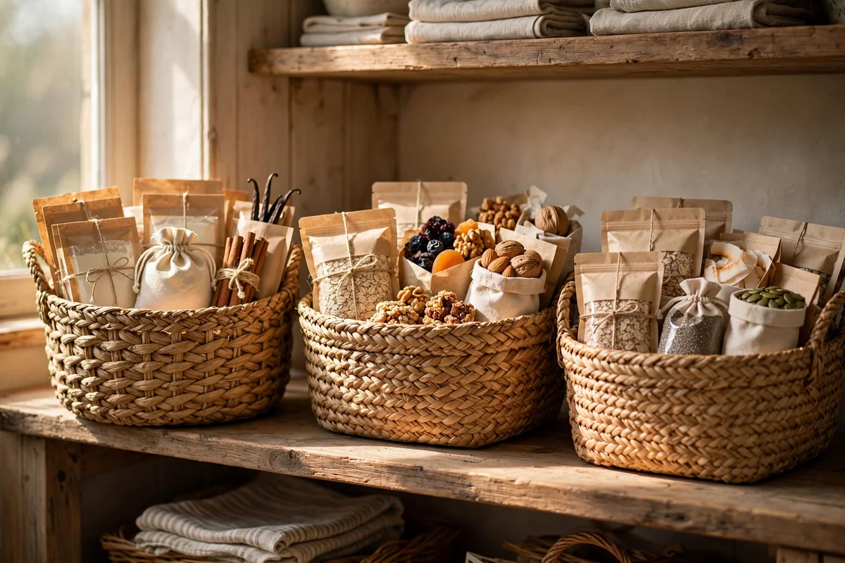 Group Like With Like in Woven Seagrass Baskets