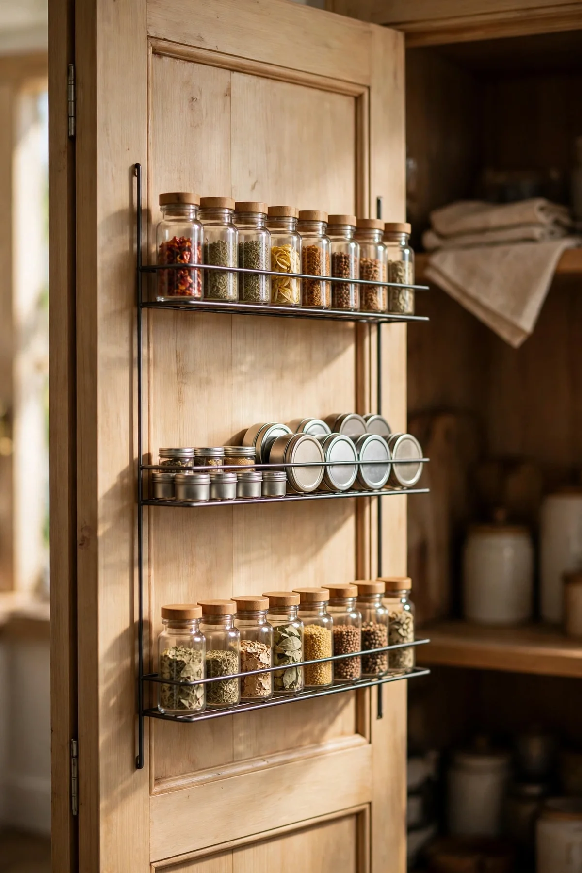 Hang Slim Door Racks for Spices and Small Jars