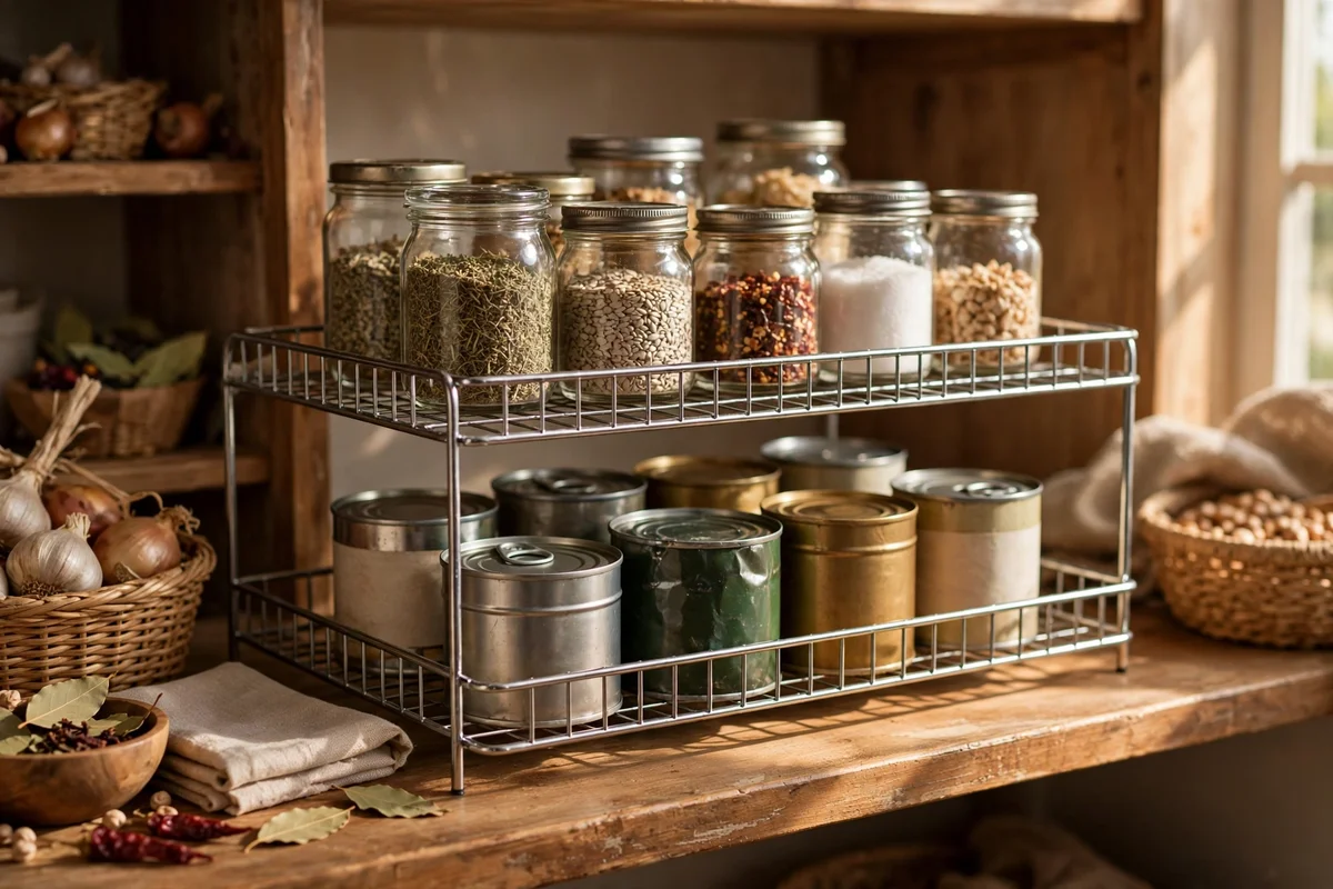 Add Shelf Risers to Double Vertical Space