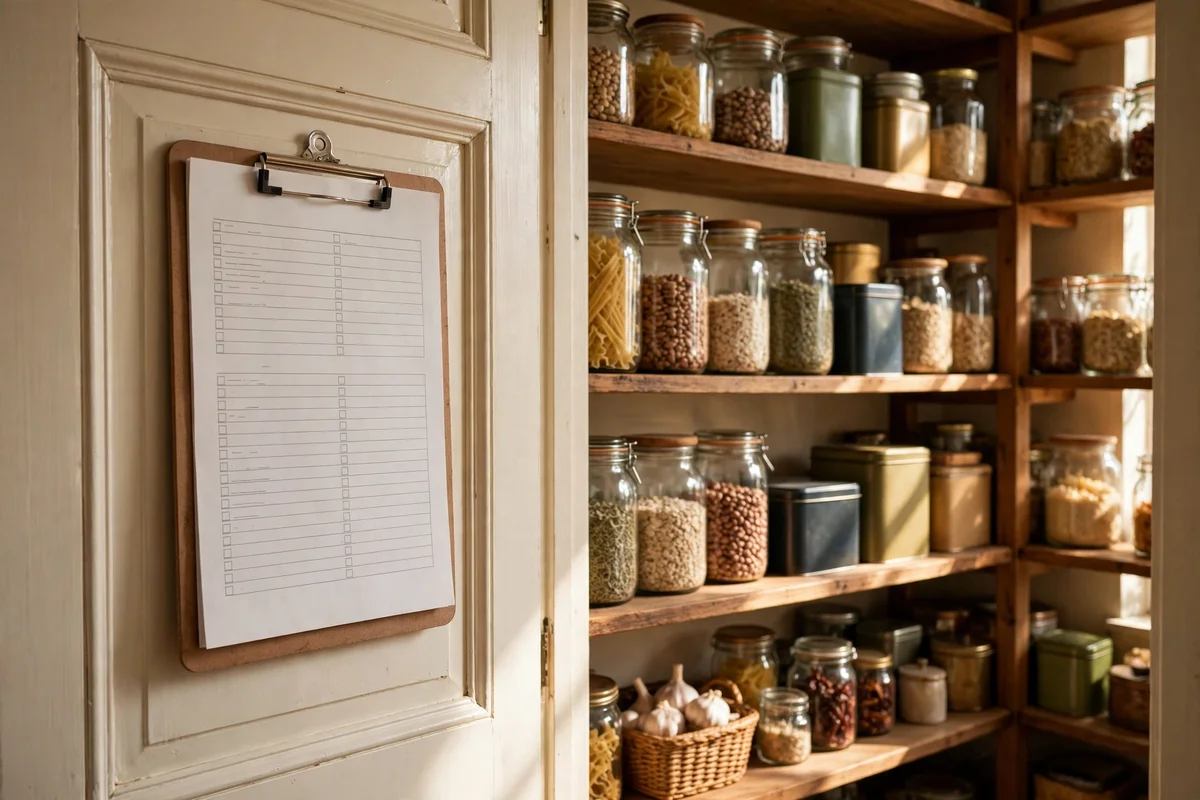 Clip an Inventory List Inside the Door to Cut Waste