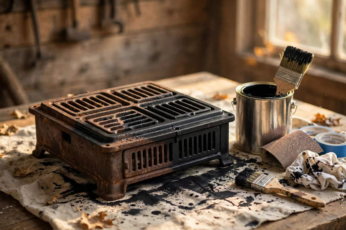 Blacken a Tired Insert With Heat-Rated Stove Paint
