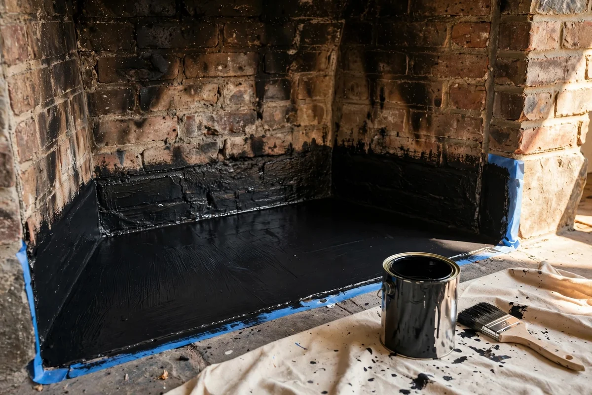 Paint the Firebox Interior With Heat-Resistant Black Coating