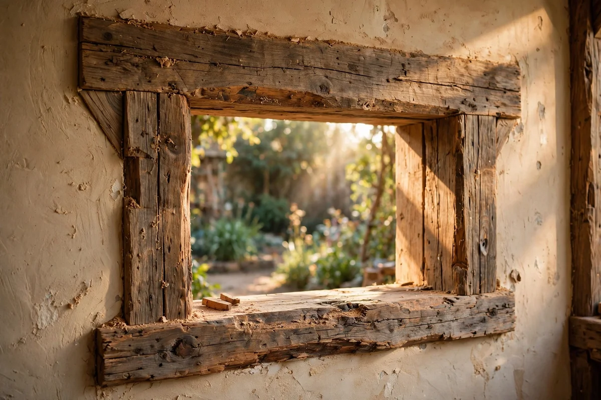 Finish the Surround Edges With Rustic Timber Returns