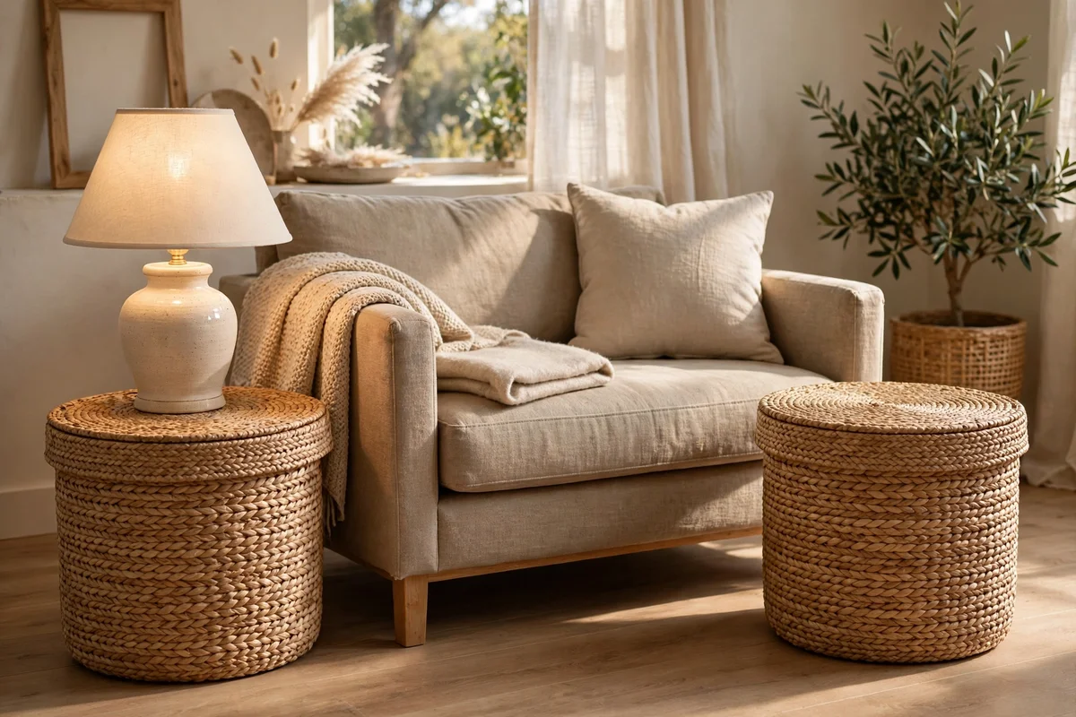 Pack Toys Into Lidded Baskets That Double as Side Tables