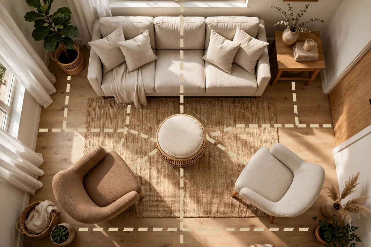 Keep 70 to 90 cm Walkways Clear Around the Seating Group