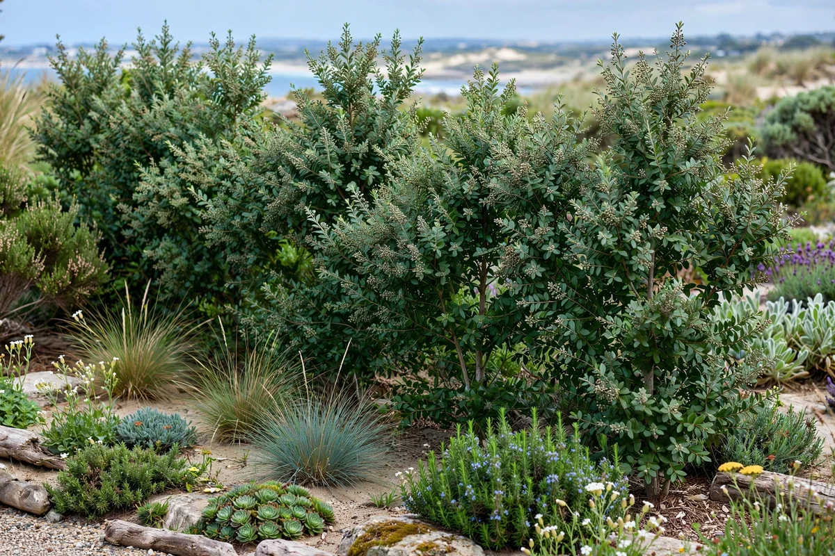 Wax myrtle privacy trees