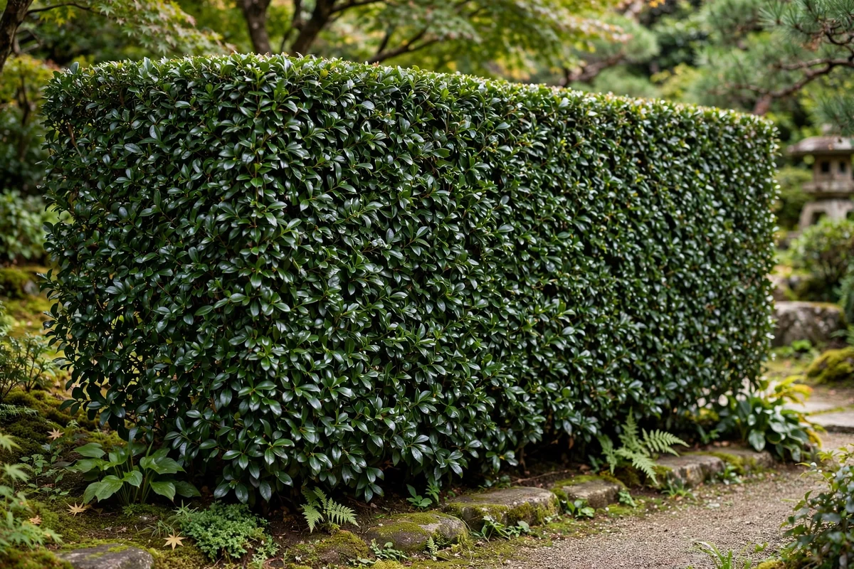 Japanese privet privacy hedge