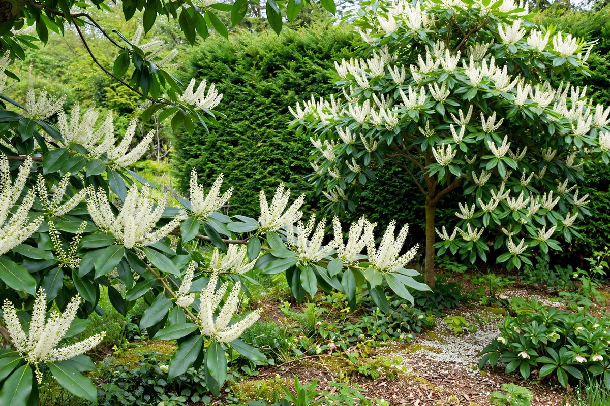 Cherry laurel privacy trees