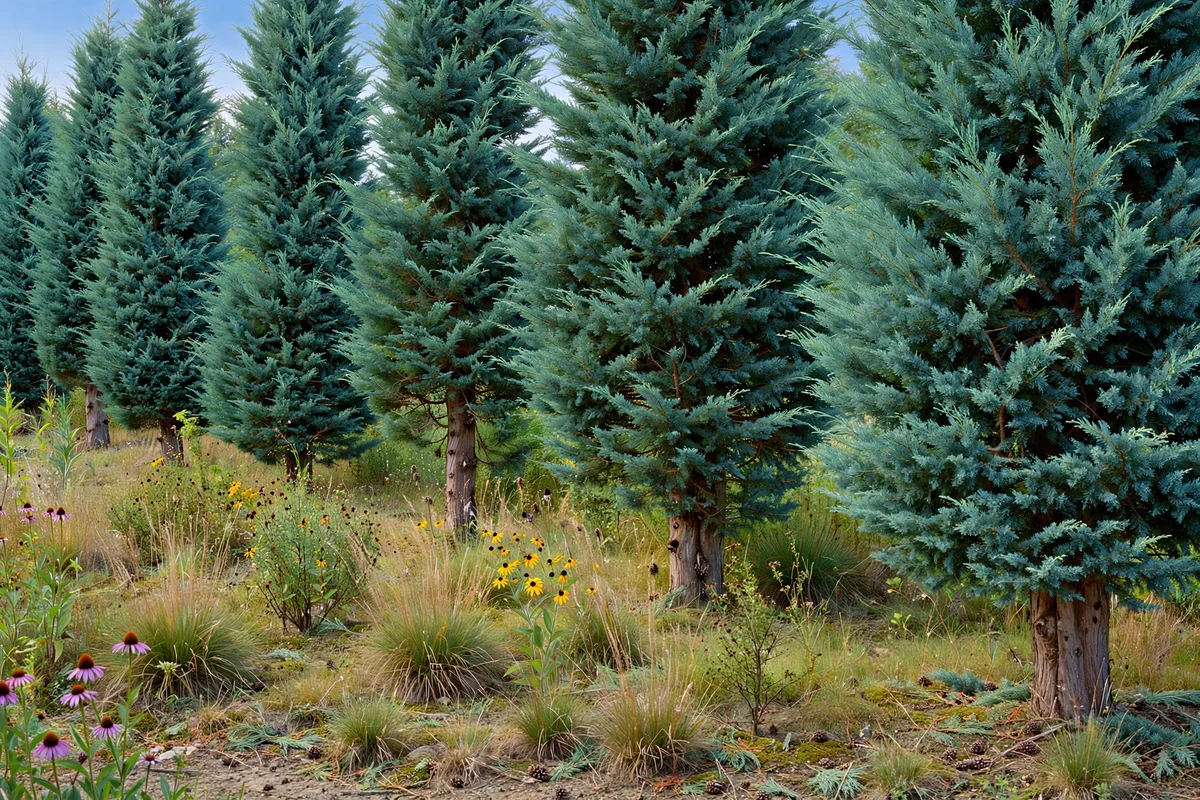 Eastern red cedar privacy trees