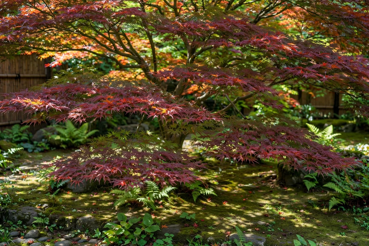 Japanese maple privacy planting