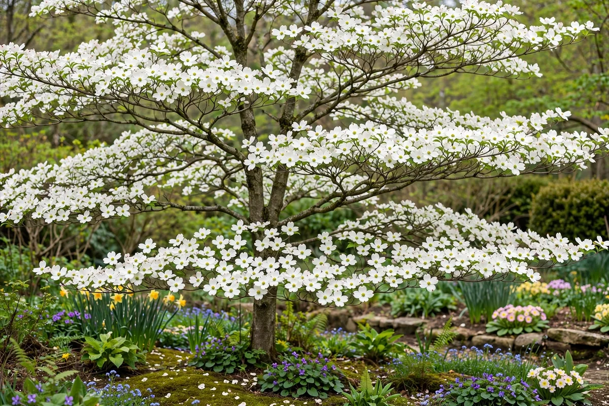 Flowering dogwood trees