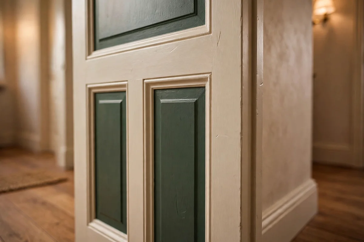 Two-tone painted interior door