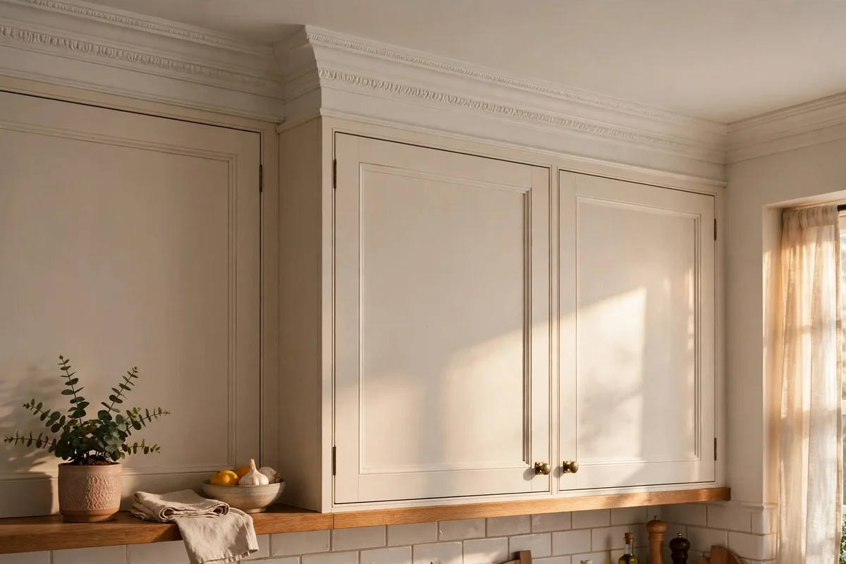 Image for Crown the Tops of Wall Cabinets With Simple Moulding