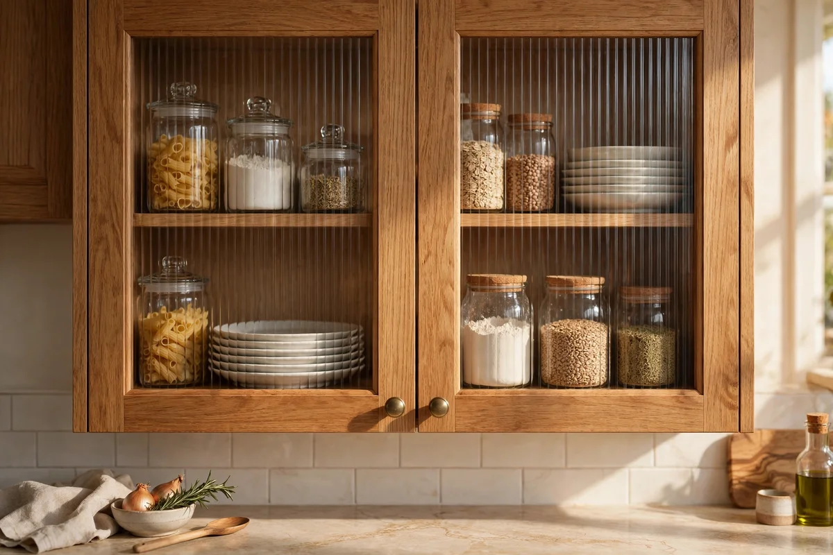 Image for Swap Two Doors for Reeded Glass Fronts