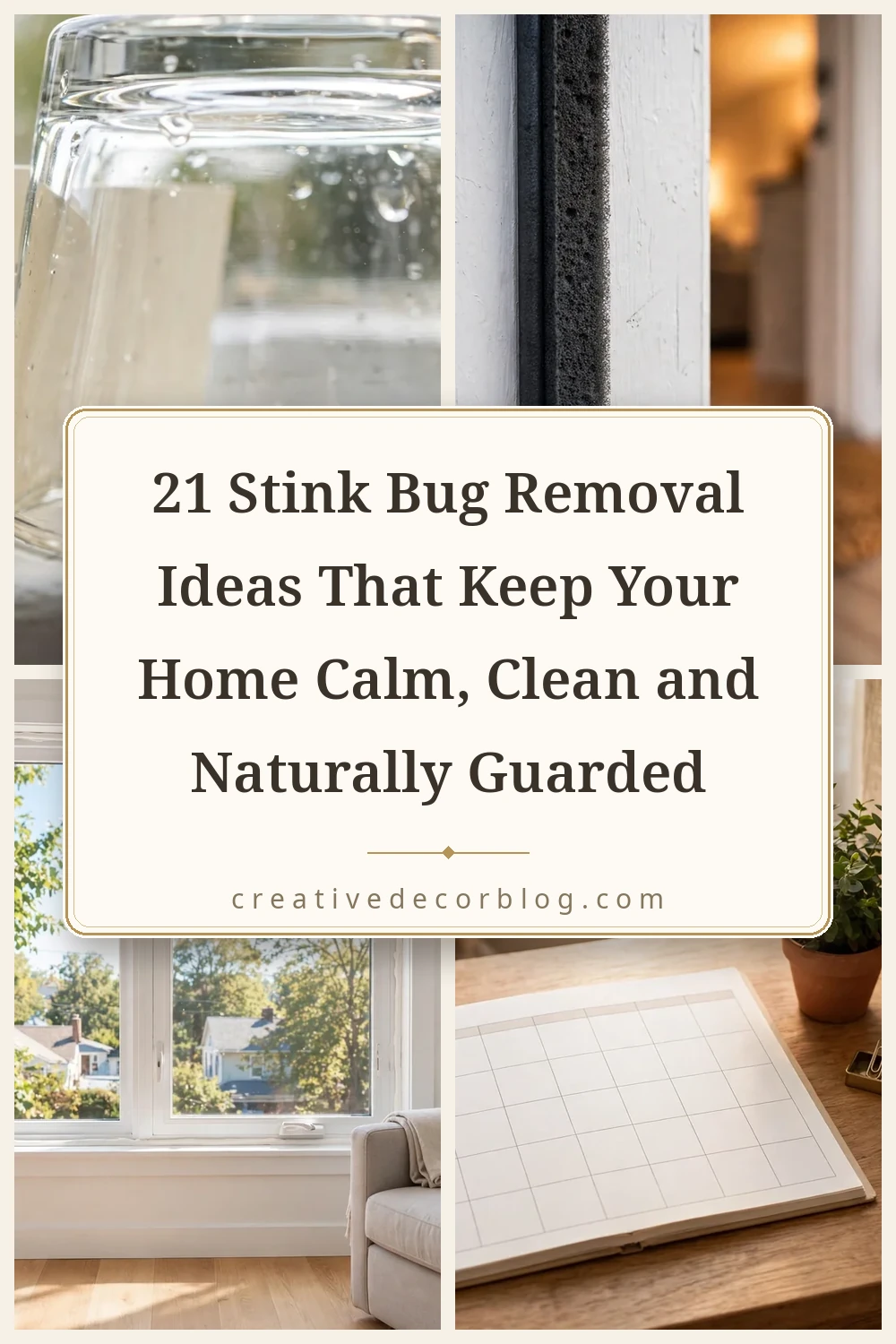 Pinterest pin collage for 21 stink bug removal ideas from creativedecorblog.com