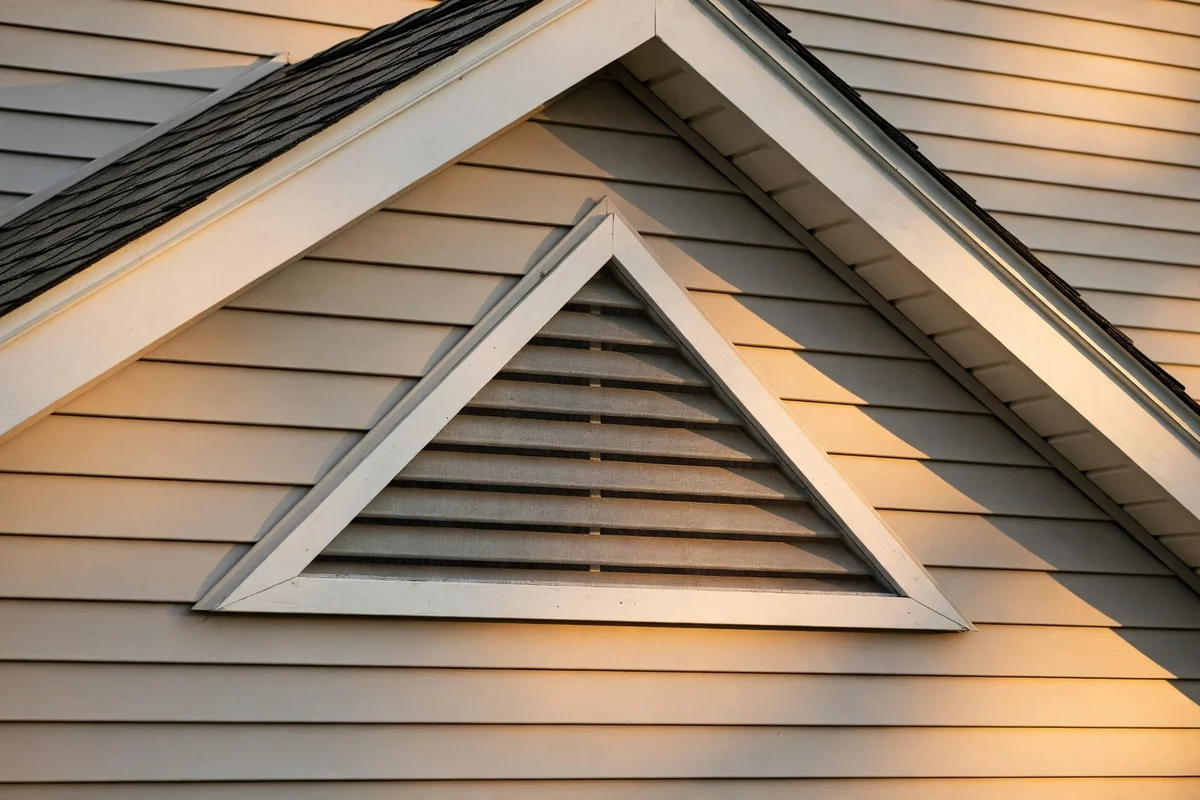 Attic gable vent with intact insect mesh screening