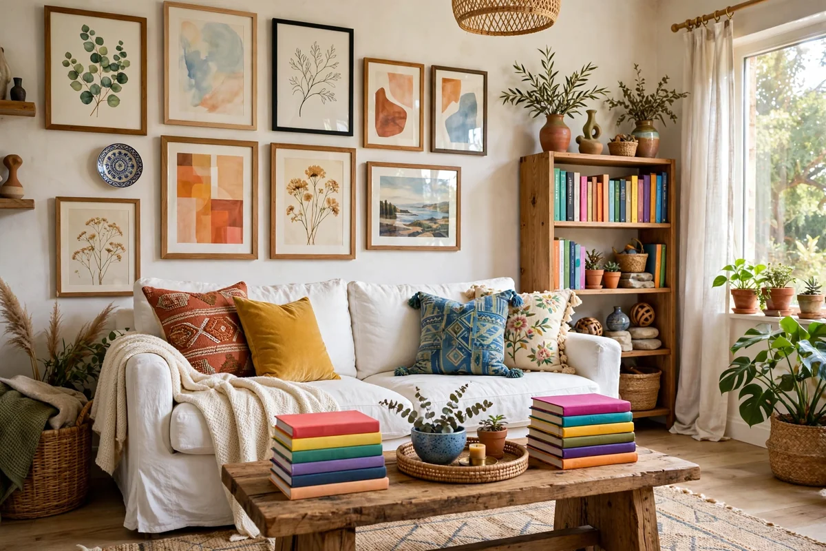 Personalized white sofa living room